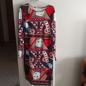 Long fitted card dress